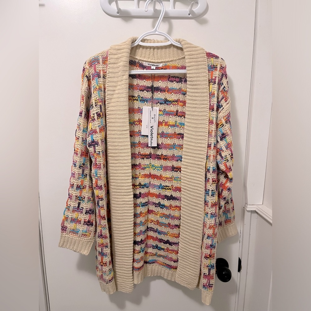 NEW! Rainbow Knitted Cardigan